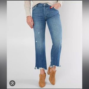 Free People Maggie Mid-Rise Straight-Leg Jeans, in sequoia blue